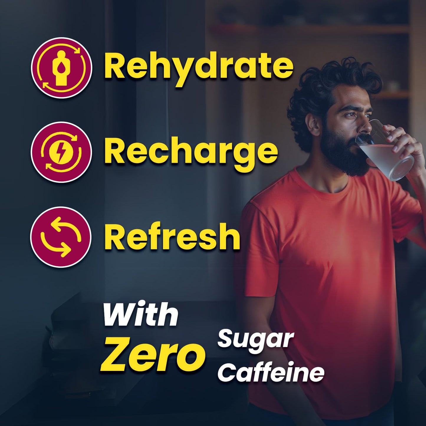 DIET GEAR Energy Drink - 25 litre Zero Sugar, Zero Caffeine Electrolytes 100 Effervescent Servings|added 7 Essential Salts (Na, K, Mg, Ca, Cl, Zn, SO4) + Vitamin C|Combo Flavor, tablet, 5 count