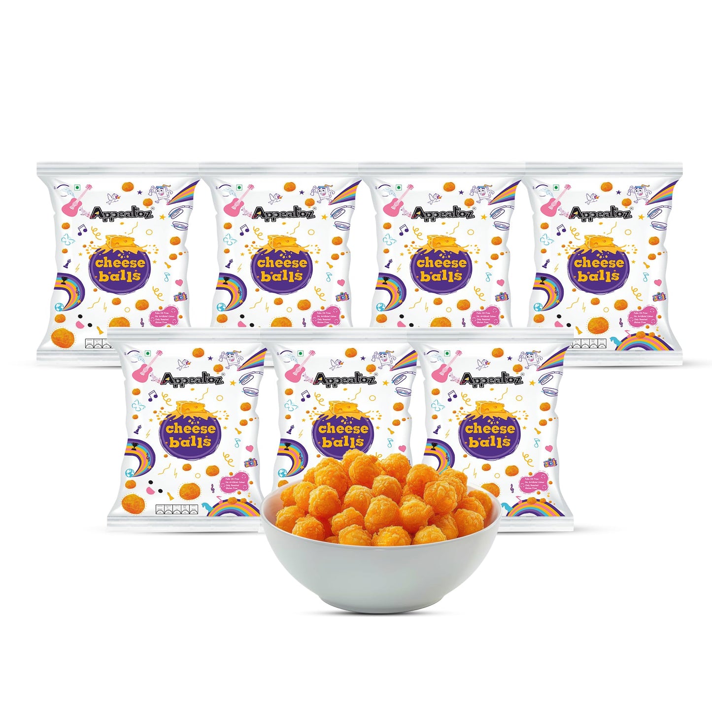 Appeatoz Jowar Puffs - Magic Masala | Roasted, Not Fried | Gluten-Free & High Protein | No Added Sugar | Healthy Baked Snack for Kids & Adults | Sorghum-Based | Crunchy Snack | Pack of 5