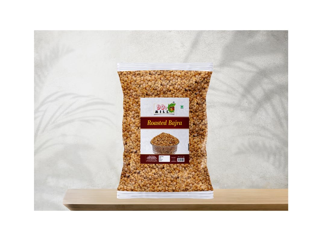 90's MILL Roasted Bajra Mix Namkeen Snacks for foodie Indians | Roasted Healthy Munchies | Diet Namkeen & Snacks High in Protein Bajra Puff Masala Evening Tea Time Roasted Snack-850g*1Pack