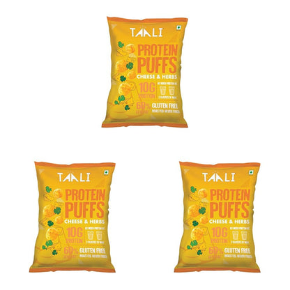 Taali Protein Puffs | 60 gm (Pack of 6) | Try All Flavors Pack | Healthy Roasted Tasty Snacks | 100% Veg., Gluten Free, No Cholesterol, No Trans-Fat