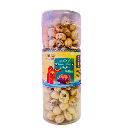 Mithila Munchies Indian Masala Roasted Makhana In Olive Oil | Foxnuts | Healthy Snacks | Gluten Free | MSG Free | Antioxidant | Rich Calcium | Zero Trans Fat | Zero cholesterol 90g