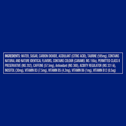 Budweiser Hurricane Energy Drink 250Ml Pack Of 6 - Blueberry