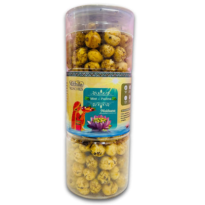 Mithila Munchies Indian Masala Roasted Makhana In Olive Oil | Foxnuts | Healthy Snacks | Gluten Free | MSG Free | Antioxidant | Rich Calcium | Zero Trans Fat | Zero cholesterol 90g