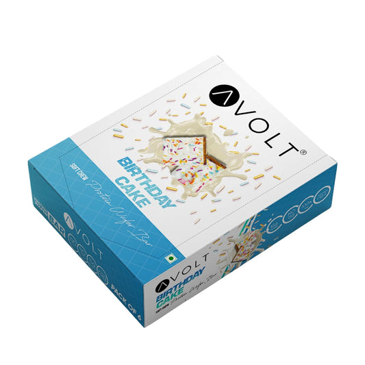Avolt Birthday Cake Protein Wafer Bar, Guilt Free, High Protein Bars for Fitness & Immunity Booster- Pack Of 6