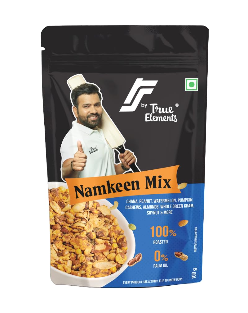 True Elements 7 in 1 Seeds Mix 250g - Edible Seeds | Healthy Seeds | Diet Snacks | 100% Natural and Roasted Seeds - Pumpkin, Watermelon, Sunflower, Flax, Chia, Sesame & Soynuts