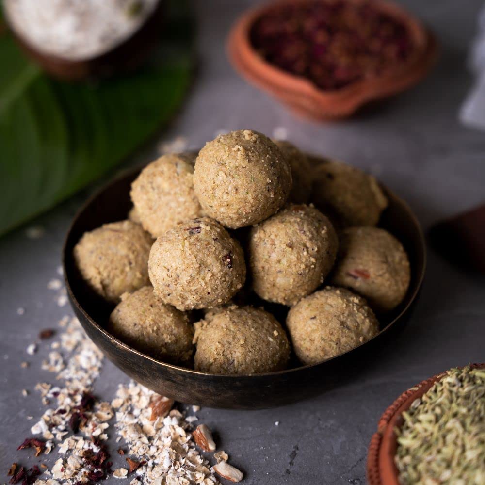 Nuskha Oats Laddoo: 400 GM | Nutrient-Rich Pregnancy Snack | Supports Maternal Health & Wellness | jaape ke laddoo | No artificial | Pure Desi Ghee | 400 Gms