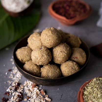 Nuskha Oats Laddoo: 400 GM | Nutrient-Rich Pregnancy Snack | Supports Maternal Health & Wellness | jaape ke laddoo | No artificial | Pure Desi Ghee | 400 Gms