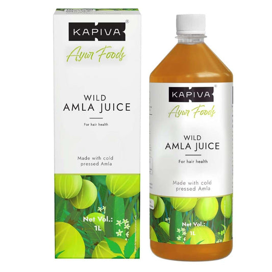 Kapiva Wild Amla Juice 1L | Suitable for healthy Hair & Skin | Detox juice for weight loss | Natural Source of Vitamin C | Natural Juice Made With Cold Pressed Amla from Pratapgarh | No Added Sugar