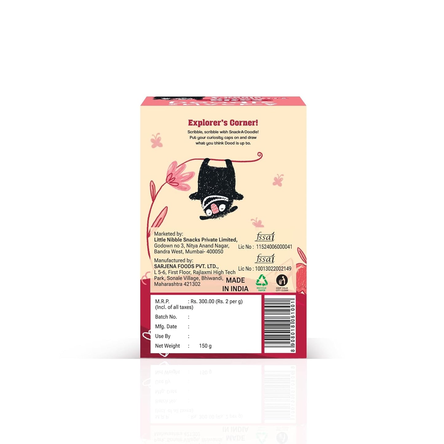 Snack-a-Doodle Strawberry Apple Bites | Nutritious Healthy Snacks for Kids | No Added Sugar | Sweetened with Fruits | Vegan & Gluten-Free | Perfect for Tiffin, Evening Snacks & Travel | 150g