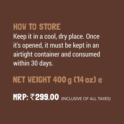Slurrp Farm Choco Crunch Chocolate Cereal | No Maida, No Refined Sugar, No Added Colour | Ragi Stars and Moons | Healthy Breakfast for Kids | 400 g