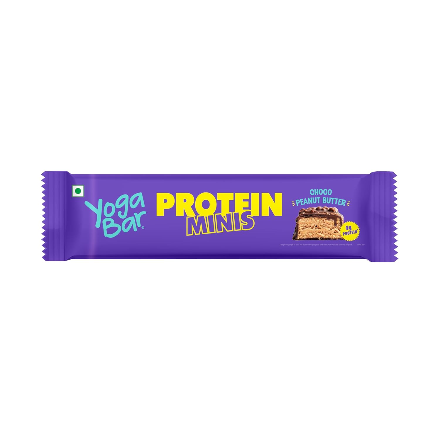 Yogabar Protein Minis, 4g Protein Bar (24 Bars, Choco Peanut Butter) | Dark Chocolate Bar with no Trans Fat | Healthy Snacks for Kids & Adults | Peanut filled Chocolate Box | Rich in Protein & Fiber