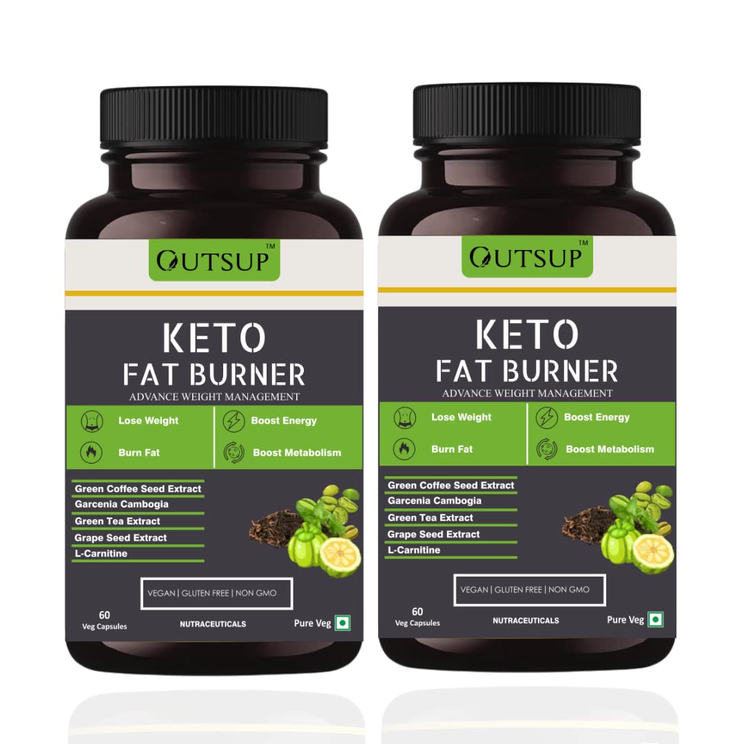 Outsup Keto Fat Burner 60 Caps 1000MG, Weight Loss Supplement for Women & Men With Garcinia Cambogia, Green Coffee Beans,Green Tea Extract & L-Carnitine | Metabolism Booster, Fat Burner - Pack of 1
