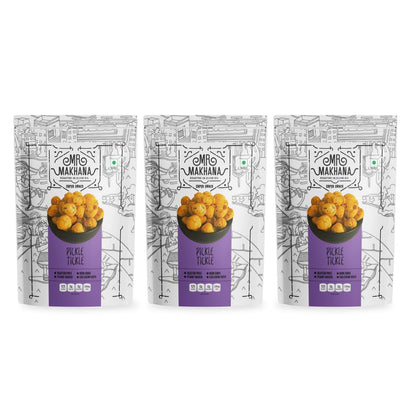 Mr. Makhana Roasted Makhana and Foxnuts | Healthy Snacks | Gluten Free | MSG Free | Antioxidant | Rich Calcium | Zero Trans Fat | Zero cholesterol (Butter Tomato 55gx3)