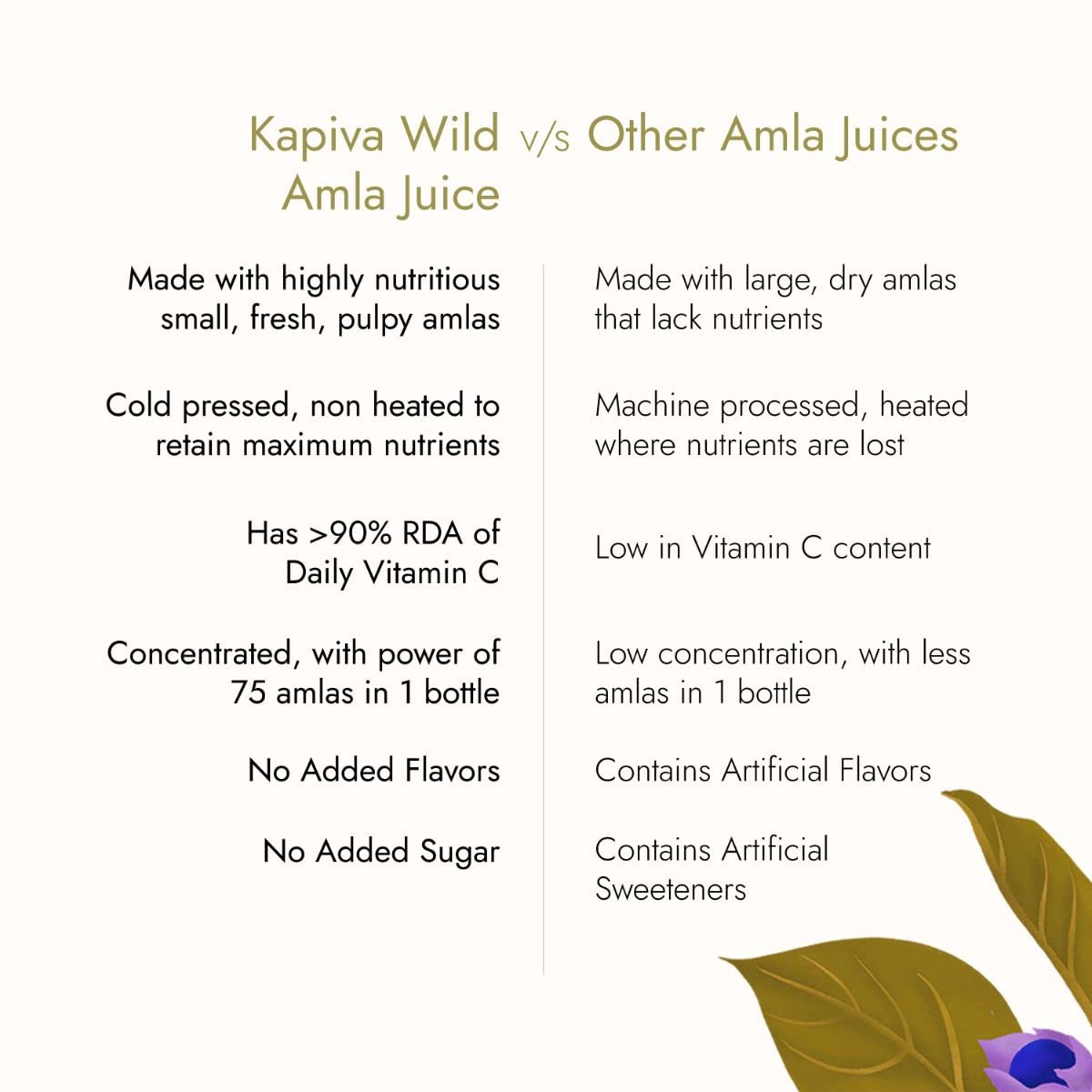 Kapiva Wild Amla Juice 1L | Suitable for healthy Hair & Skin | Detox juice for weight loss | Natural Source of Vitamin C | Natural Juice Made With Cold Pressed Amla from Pratapgarh | No Added Sugar