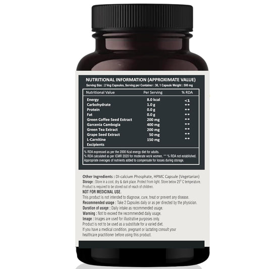Outsup Keto Fat Burner 60 Caps 1000MG, Weight Loss Supplement for Women & Men With Garcinia Cambogia, Green Coffee Beans,Green Tea Extract & L-Carnitine | Metabolism Booster, Fat Burner - Pack of 1