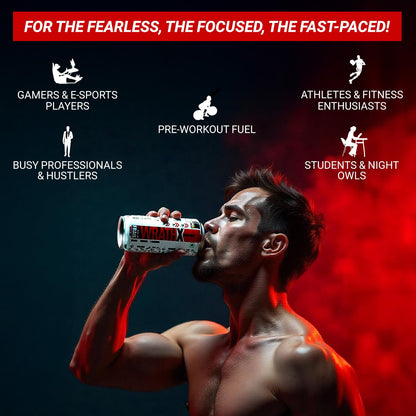 MuscleBlaze WrathX Energy Drink (Mixed Berry, Pack of 6 (250ml*6) | 800mg Taurine, 25mg L-Carnitine, Vitamin B2, B3, B6 | Performance & Focus Booster