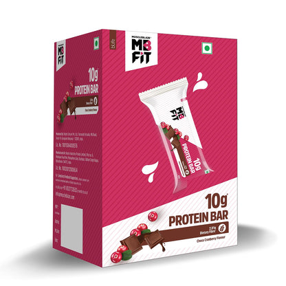 MuscleBlaze 10g Protein Bar (Choco Almond, Pack of 6) | Protein Blend, Healthy Protein Snacks, For Energy & Fitness
