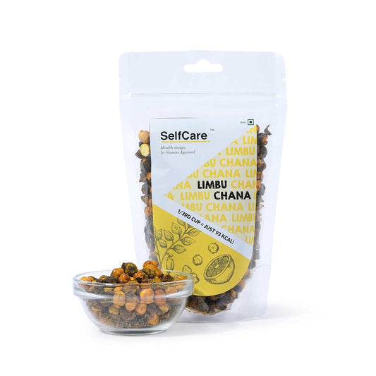 SelfCare By Suman Agarwal Limbu Chana Pack of 1 200g | Roasted - No Added Sugar - Gluten Free | Snacks - Namkeen - Grocery | Spicy Crunchy & Chatpata - Tae time Snakcing | Jain & Travel Friendly
