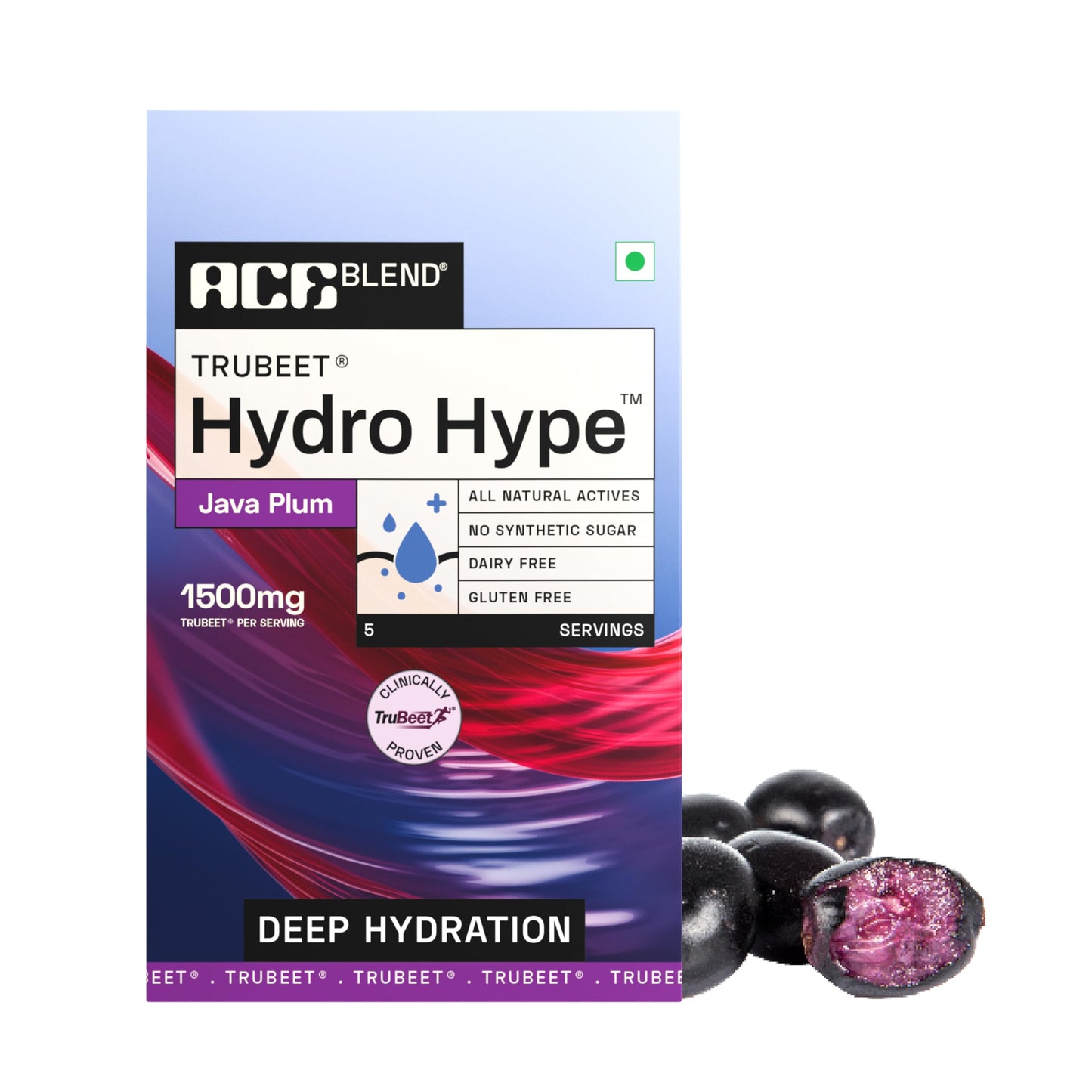 Ace Blend Hydro Hype (5 Sachets) | Boosts Energy & Blood Flow | Instant Hydration | Full-Spectrum Electrolytes | 100% Natural Beetroot Extract Multi Vitamins & Minerals | Lemon Raspberry
