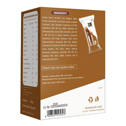 MuscleBlaze 10g Protein Bar (Choco Almond, Pack of 6) | Protein Blend, Healthy Protein Snacks, For Energy & Fitness