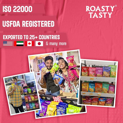 Roasty Tasty Crunchy Munchy 200g | Healthy Snack | No Onion No Garlic | Ideal Millet Namkeen for Kids & Adults | Low Calorie Snacks - Roasted Namkeen - No Cholesterol, No Transfat Diet Mixture in Peri Peri Masala | Millet Snacks Items