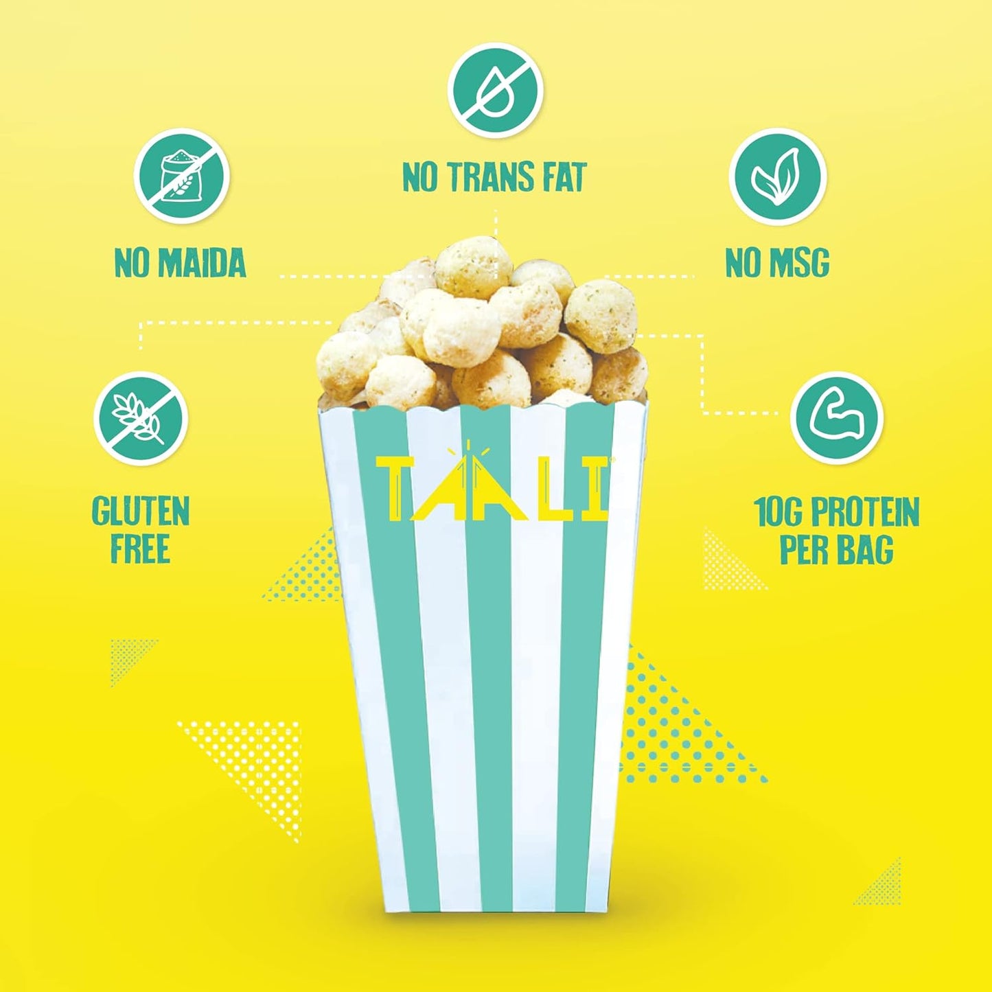 Taali Protein Puffs | 60 gm (Pack of 6) | Try All Flavors Pack | Healthy Roasted Tasty Snacks | 100% Veg., Gluten Free, No Cholesterol, No Trans-Fat