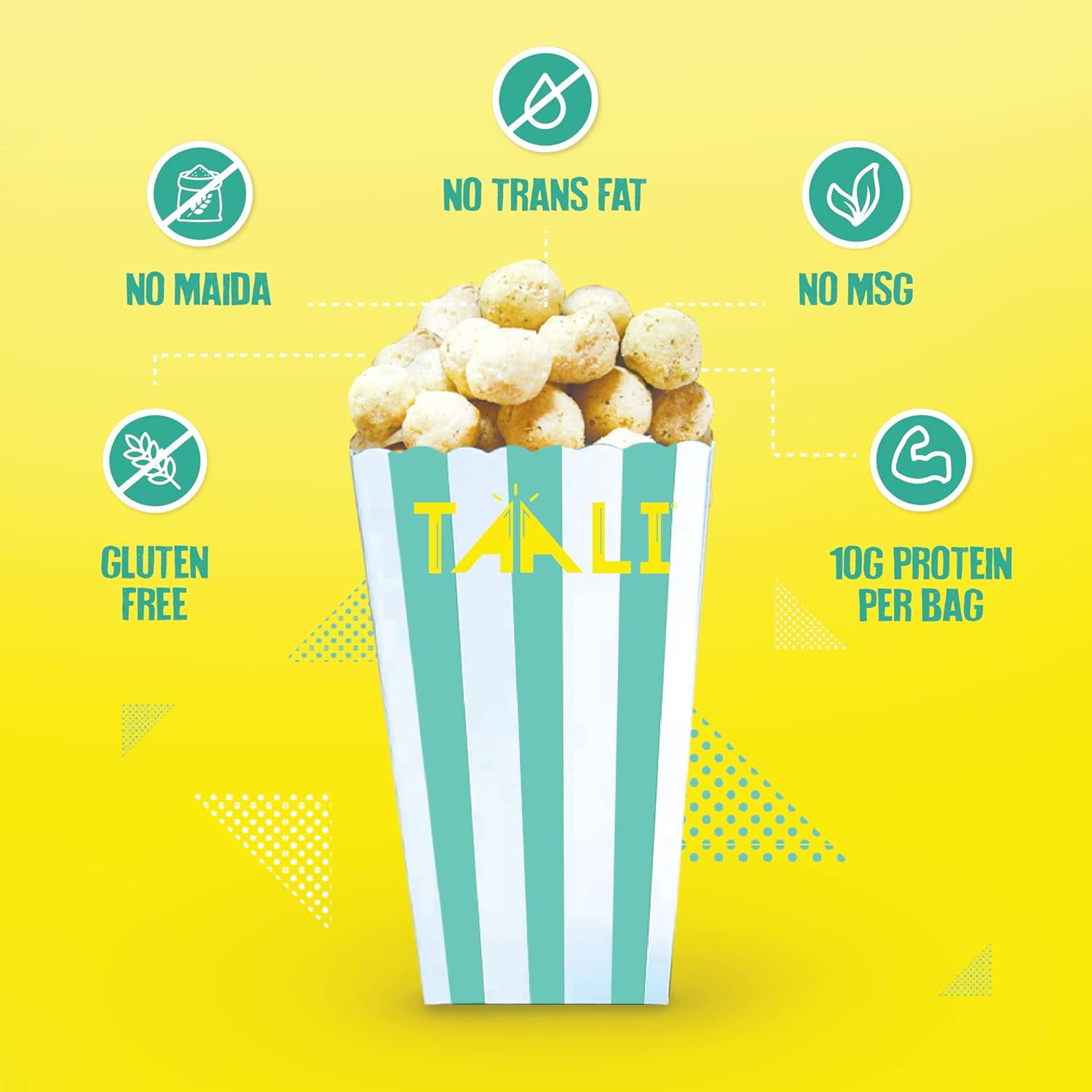 Taali Protein Puffs | 60 gm (Pack of 6) | Try All Flavors Pack | Healthy Roasted Tasty Snacks | 100% Veg., Gluten Free, No Cholesterol, No Trans-Fat
