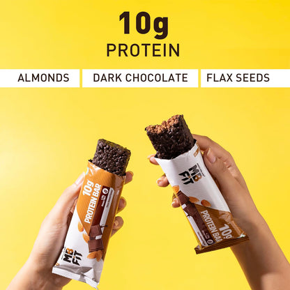 MuscleBlaze 10g Protein Bar (Choco Almond, Pack of 6) | Protein Blend, Healthy Protein Snacks, For Energy & Fitness