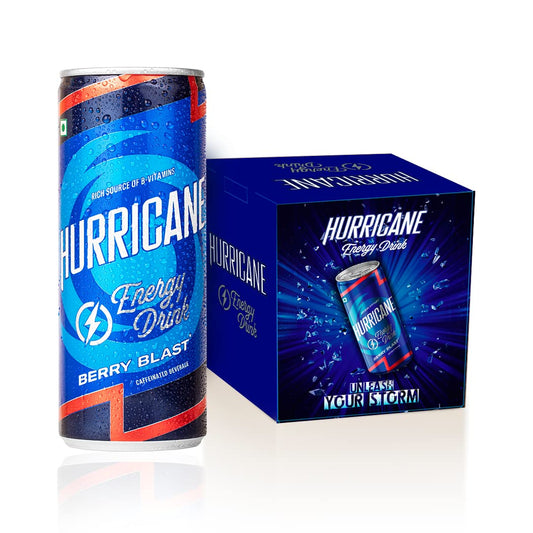 Budweiser Hurricane Energy Drink 250Ml Pack Of 6 - Blueberry