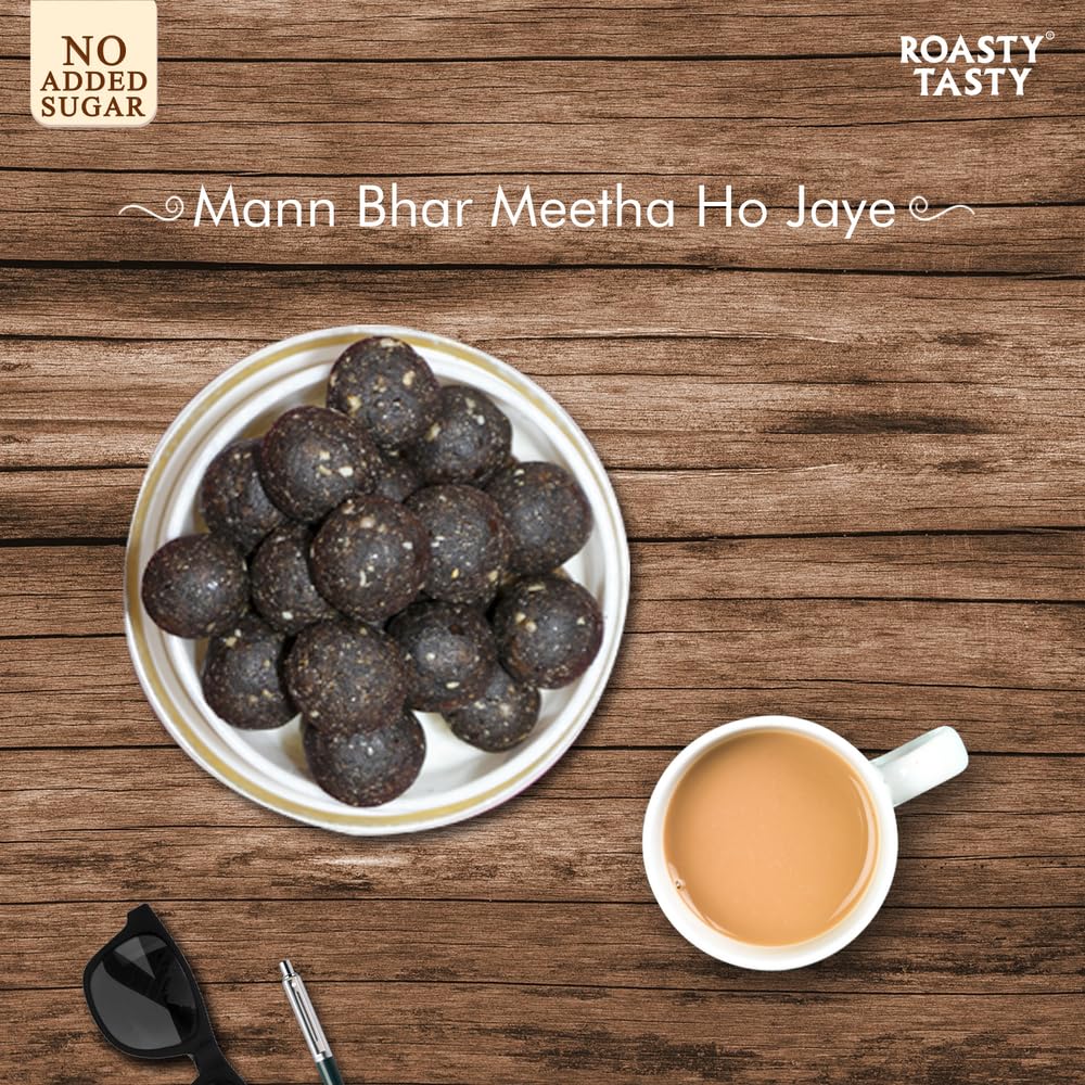 Roasty Tasty Cocoa - Millets & Dryfruits Ladoo | No Added Sugar | Energy Bar Replacement | No Artificial Flavor | Healthy Snacks | Rich in Proteins | Dry Fruits, Seeds & Nuts Mithai | Pack of 1-100g