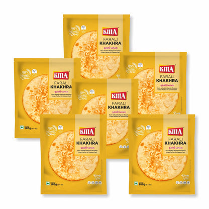 KMA Roasted Plain Khakhra 200 grams - Handmade Fresh Jain Gujarati Khakhra (Plain Salted Flavor), Ready to Eat Indian Snacks, 100% Natural Whole Wheat Snack without Maida, Vacuum Packed for Freshness