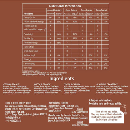 Gladful Assorted Pack Of Date Nut Square - A Healthy, Sugar-Free, Dates And Dry Fruits Based Dessert Bites/ Barfi/Chakki For Kids And Families | High In Protein Source Of Instant Energy (20Gram X 8)