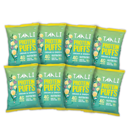 Taali Protein Puffs | 60 gm (Pack of 6) | Try All Flavors Pack | Healthy Roasted Tasty Snacks | 100% Veg., Gluten Free, No Cholesterol, No Trans-Fat