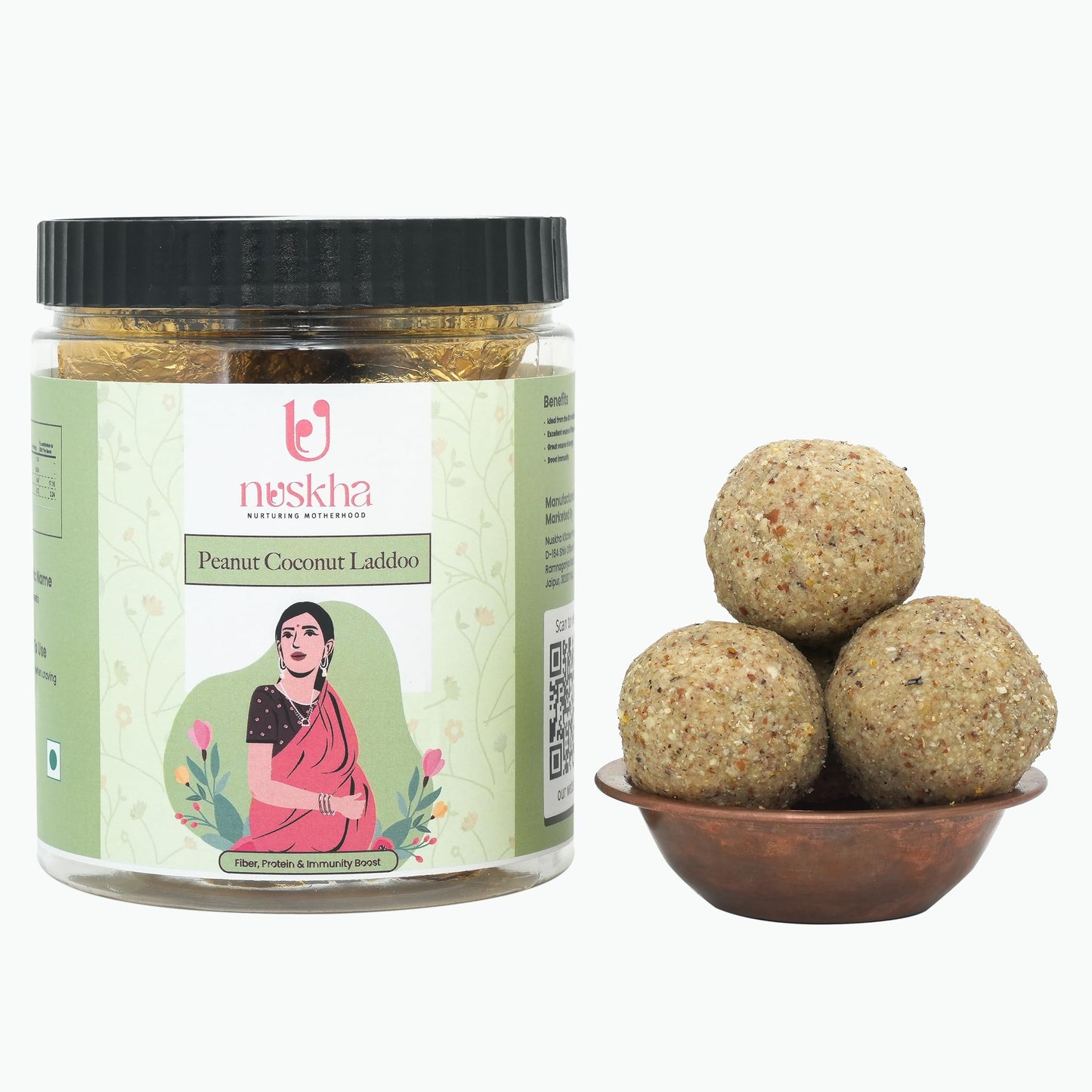 Nuskha Oats Laddoo: 400 GM | Nutrient-Rich Pregnancy Snack | Supports Maternal Health & Wellness | jaape ke laddoo | No artificial | Pure Desi Ghee | 400 Gms