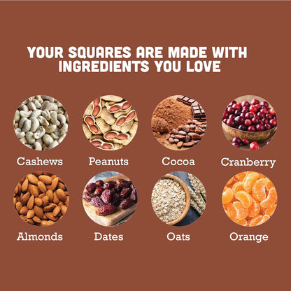 Gladful Assorted Pack Of Date Nut Square - A Healthy, Sugar-Free, Dates And Dry Fruits Based Dessert Bites/ Barfi/Chakki For Kids And Families | High In Protein Source Of Instant Energy (20Gram X 8)