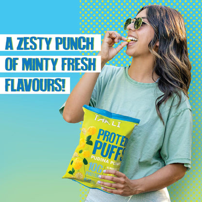 Taali Protein Puffs | 60 gm (Pack of 6) | Try All Flavors Pack | Healthy Roasted Tasty Snacks | 100% Veg., Gluten Free, No Cholesterol, No Trans-Fat