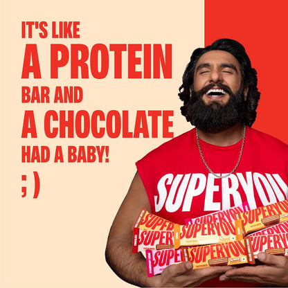SuperYou Assorted Protein Wafer Bars (Pack of 10)|10g Protein, 3g Fiber, No Added Sugar|Yeast Fermented Protein|Energy Bars|Crunchy Wafer Bar|100% Vegetarian|No Palm Oil|400g