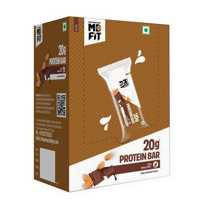 MuscleBlaze 20g Protein Bar (Cookies & Cream, Pack of 6) | Protein Blend, Healthy Protein Snacks | For Energy & Fitness