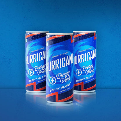 Budweiser Hurricane Energy Drink 250Ml Pack Of 6 - Blueberry