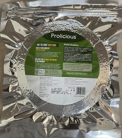Prolicious Jain Khakhra Combo | Plant Based High Protein Healthy Anytime Snack | No Palm Oil (Pack of 4, 170Grams Each)